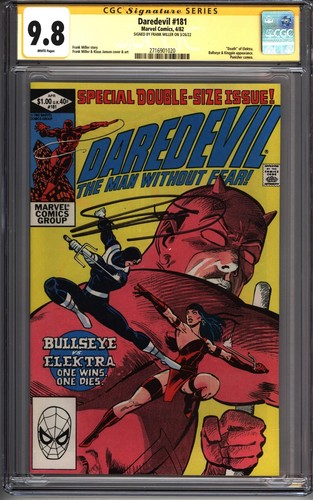 * DAREDEVIL #181 CGC 9.8 SS Signed Frank Miller Death ELEKTRA! (2716901020) *