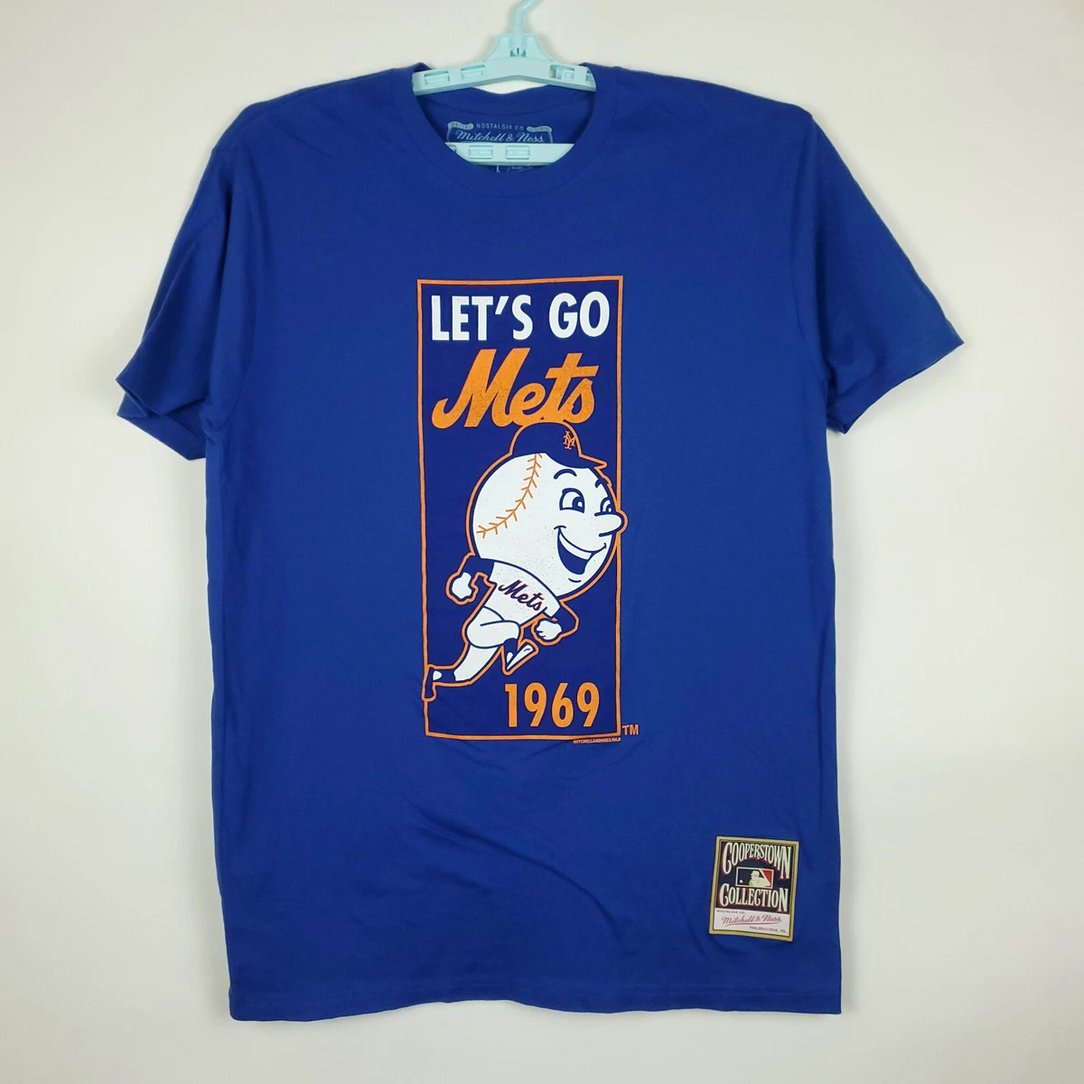 NY Mets Mitchell & Ness MLB Shirt L Large Let's GO Mets! 1969