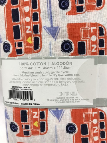 1 Yard 100% Cotton Fabric Material London Calling With Love Sight Seeing Bus New - Picture 4 of 4