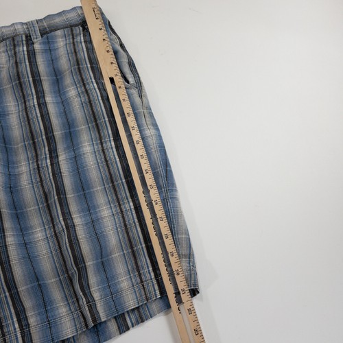 Tommy Bahama Silk Shorts Mens Size 40 Paradise Nation Blue Plaid Flat Front - Picture 7 of 9