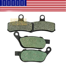 F+R Carbon Brake Pads For 2008-2011 2009 2010 Harley FLSTN Softail Deluxe