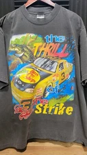 THE THRILL OF THE STRIKE DALE ERNHARDT T SHIRT ON SHAKA HEAVY VNTG GREY