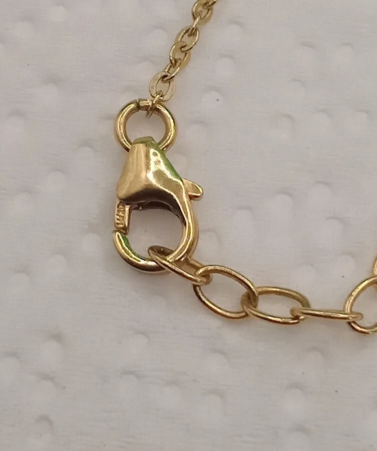 Collar Colgante Piedra Calcedonia Fucsia Relleno Oro 14k SONYARENEE 'Lee'  Foto 4 de 4