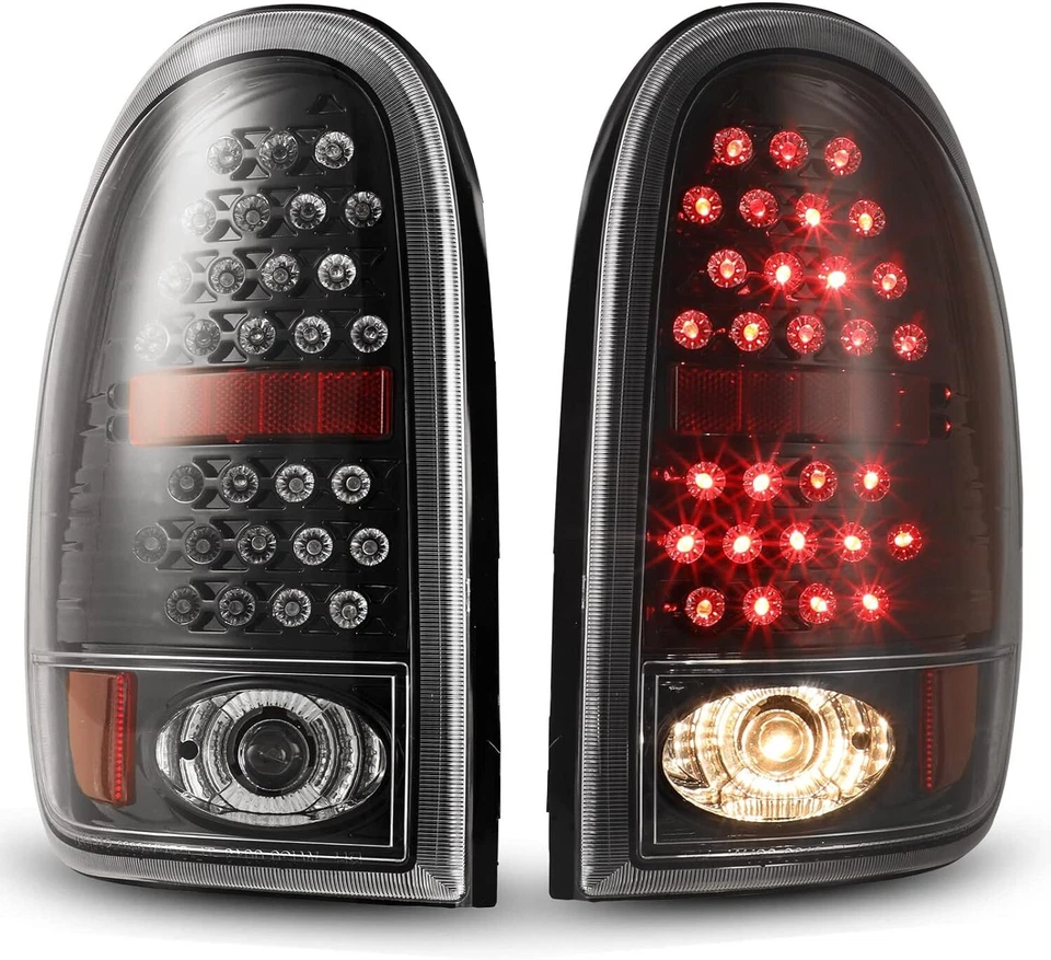 LED Tail Lights for 1998-2003 Dodge Durango 96-00 Caravan Rear Brake Lamps Pair - Imagem 2 de 4