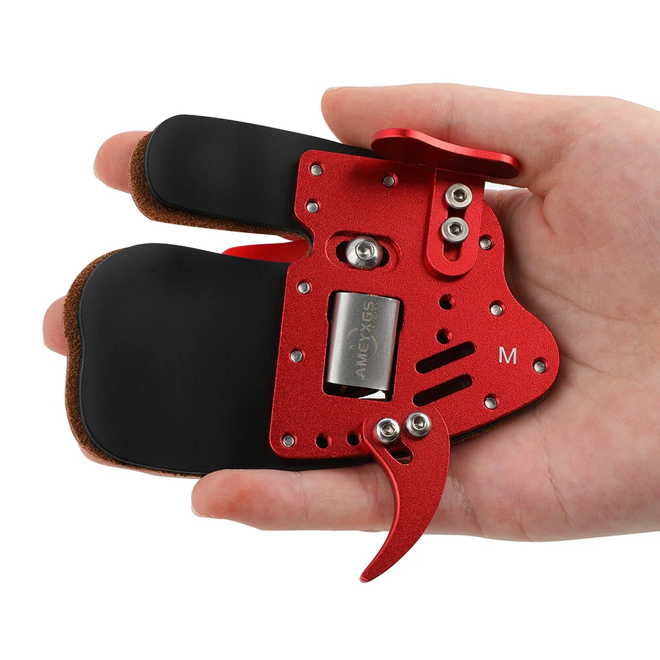 Archery Finger Guard Tab Protector Gear Cow Leather Recurve Bow Hunting RH LH - Image 4 of 4