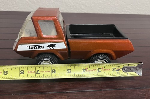 Vintage Pressed Steel TONKA Riding Stables Pickup Truck Brown - Picture 7 of 8