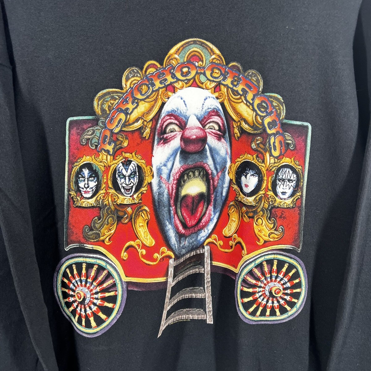 未使用品 KISS PSYCO CIRCUS Tシャツ M 1998 90s 1990s Kiss 1998 rock concert Psycho Circus Hartford CT t