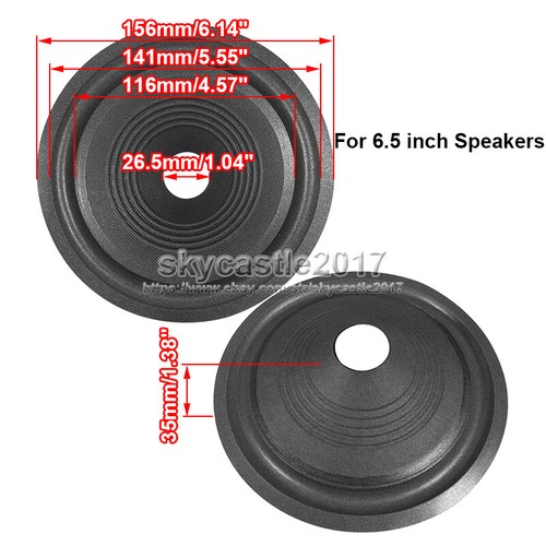 2x für 4""/5""/6,5""/8""/10""/12"" Zoll Lautsprecher Kegel Papierbecken Bass Trommel Papier 26 mm - Bild 17 von 20
