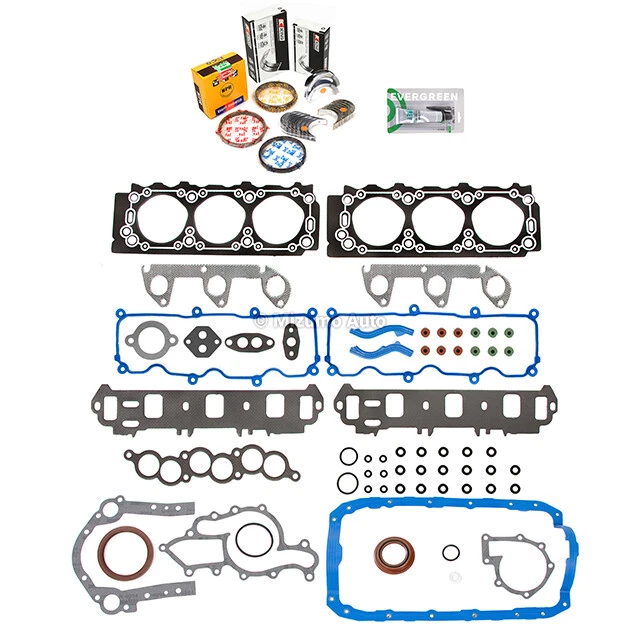Full Gasket Set Bearings Rings Fit 91-01 Ford Ranger Aerostar Mazda B3000 3.0L - Image 2 of 4