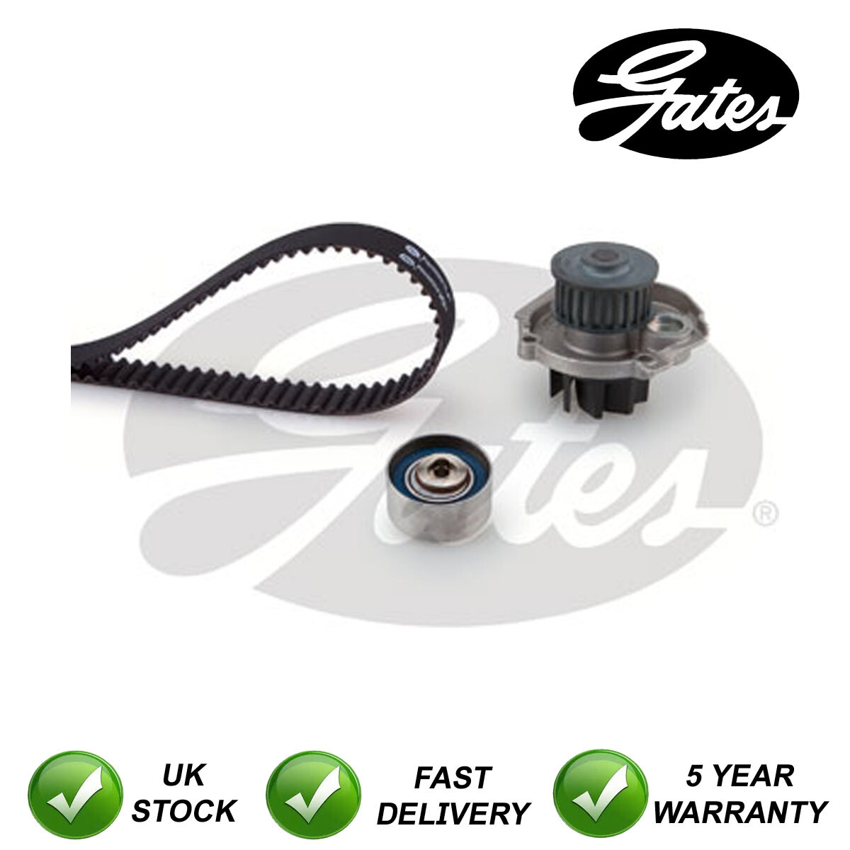 Gates Timing Belt Water Pump Kit Fits Fiat Panda (2003-2012) #8384