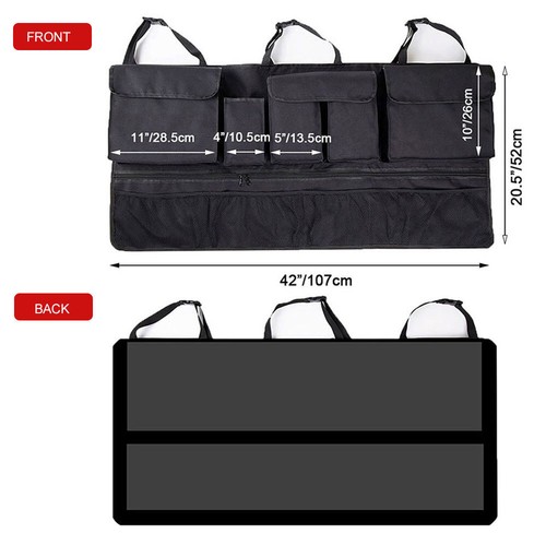 Bolsa de almacenamiento de carga de malla para maletero trasero de coche organizador de bolsillo para guardar - Imagen 5 de 7