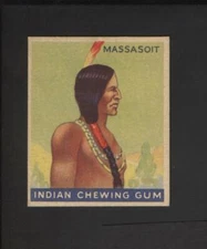 1933 Goudey Indian Gum #32 Series of 48 Massasoit Blue Panel NO Creases!