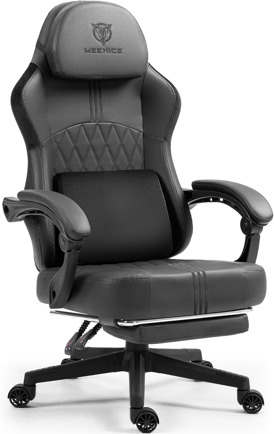 Gaming Chair with Footrest and Pocket Spring Cushion,Big and Tall Game Chair wit-image