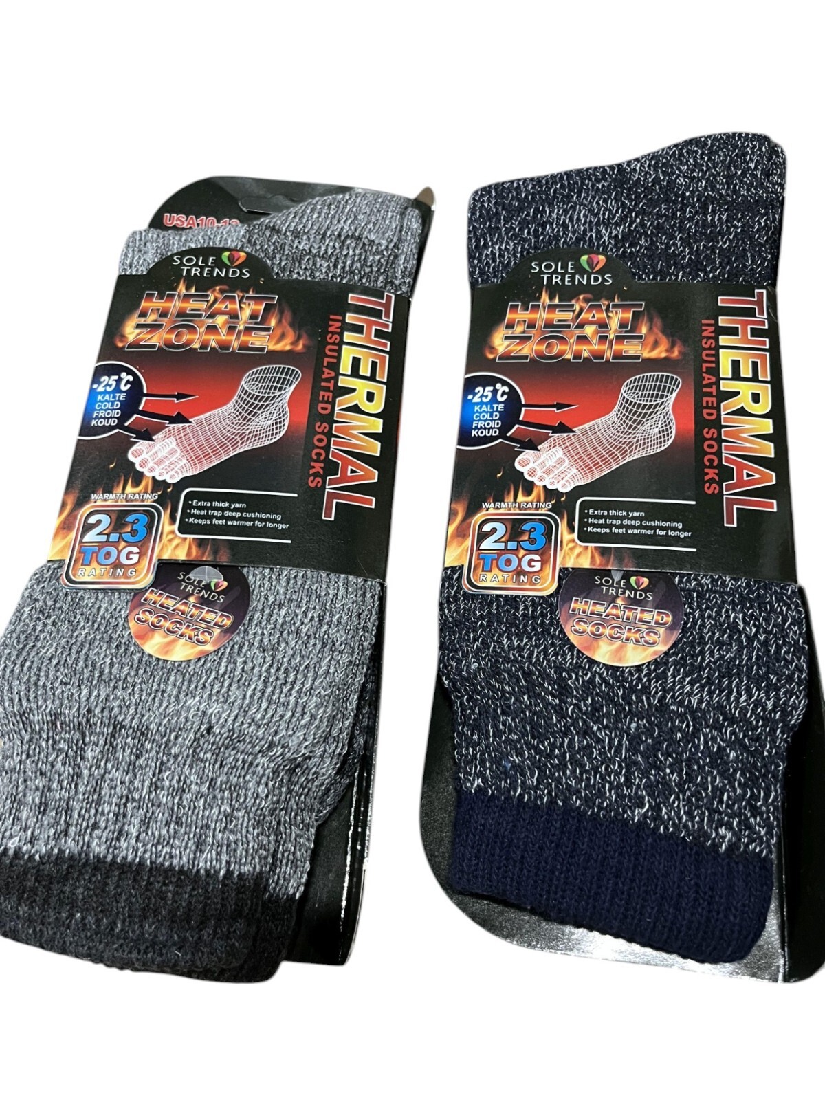 SAOLA Sole trends Calze Termiche Isolate Nuove Venditore USA Nero Navy Grigio