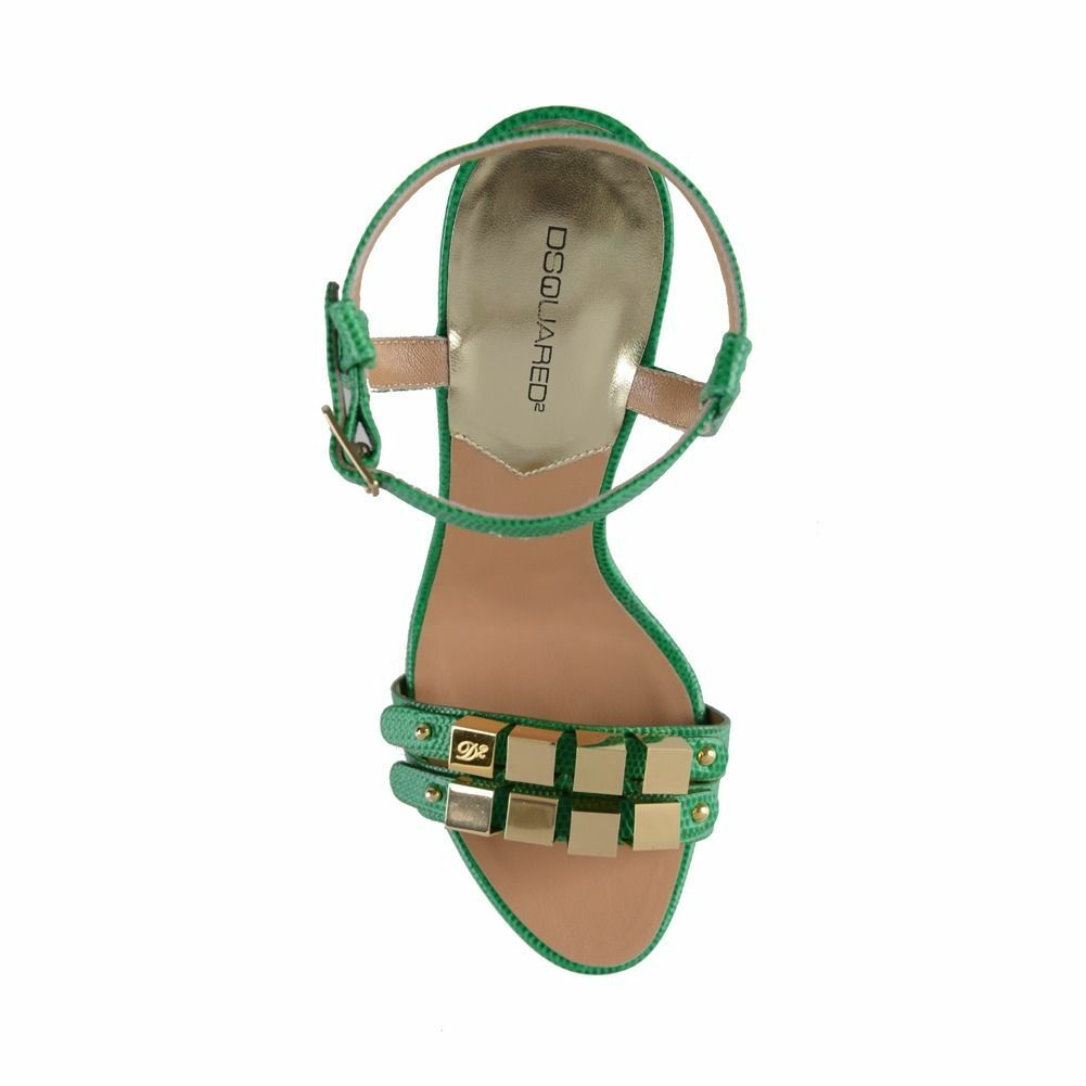 Dsquared Women's Green Ankle Strap Sandals Shoes Size 6 6.5 7 7.5 8 8.5
