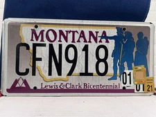 LEWIS & CLARK BICENTENNIAL  MONTANA LICENSE PLATE