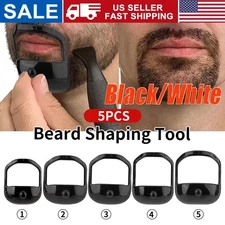 5 Pcs Shaving Template Shaper Men Mustache Styling Goatee Beard Stencil Tool 