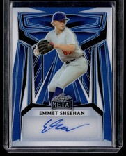 2023 Leaf Metal Draft Emmet Sheehan Blue Prismatic Rookie Auto /9 LA Dodgers