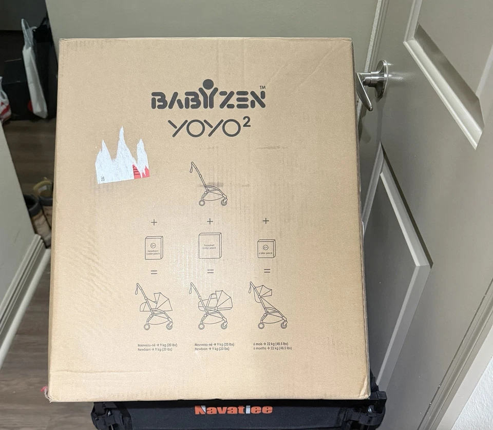 Cochecito Babyzen Yoyo 2 y paquete de 6+ colores paquete negro con textiles azules NUEVO Foto 3 de 3