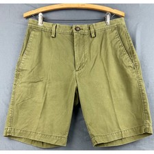 Banana Republic Aiden Shorts Mens 30 Fresh Olive Green Chino Cotton Twill