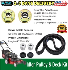 Mower Idler Pulley & Deck Belt for Toro TimeMaster TurfMaster WalkBehind Exmark