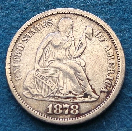 1878 P SEATED LIBERTY DIME -c
