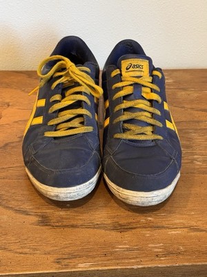 ASICS Golf Shoes GEL PRESHOT CLASSIC Navy/Yellow Golf Shoe Size 9