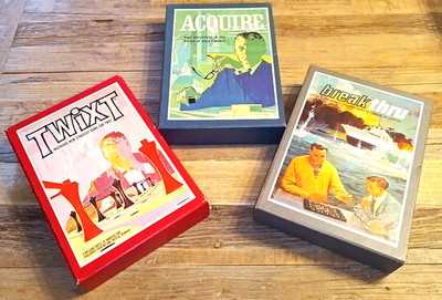 1969 Retro Gesellshaftsspiele TWIXT, ACQUIRE, break thru