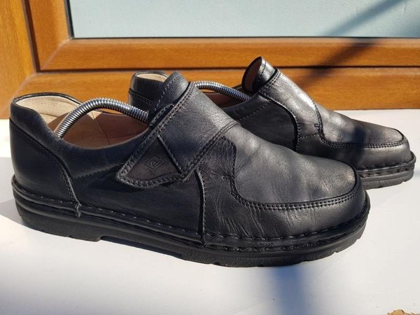 Men Bama Heels Black Leather 45