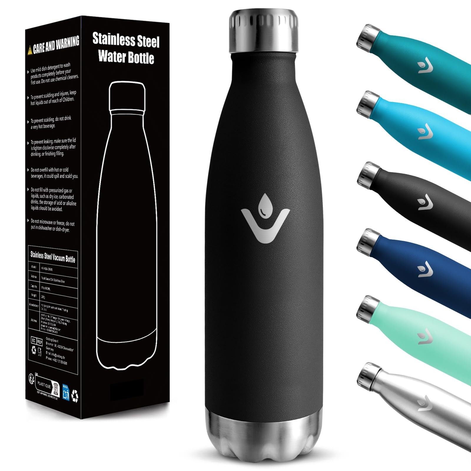 Gourde isotherme 750ml bouteille inox réutilisable sans bpa contenant liquide chaud froid