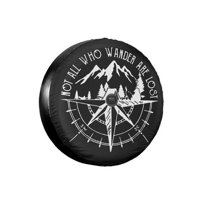 ''Spare Tire Cover with Camera Hole for Wrangler JL  Leather Tire Protector''