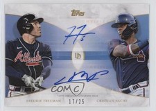 2021 On Demand Dynamic Duals Blue 17/25 Freddie Freeman Cristian Pache Auto 0l2