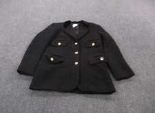 Sandro Jacket Mens 38 Black Wool Blend Coat O...