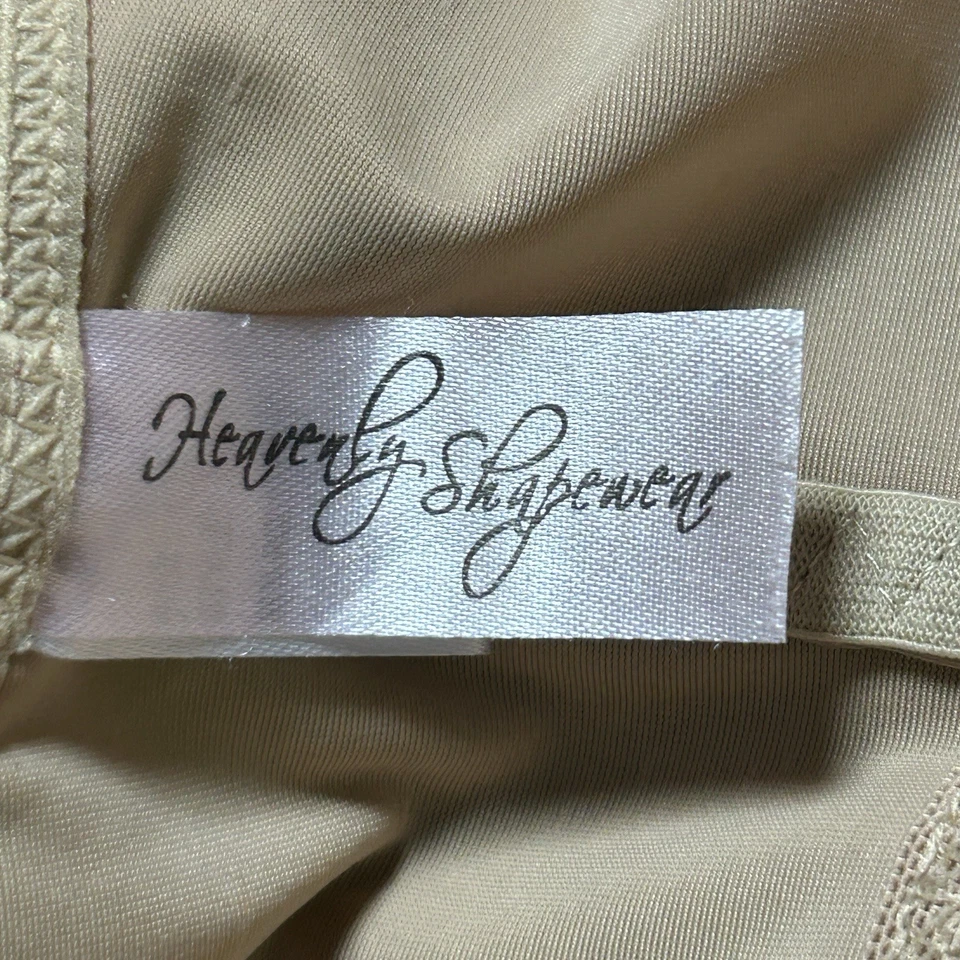 Heavenly Shapewear Para Mujer 1X Body Camisola Frontal Beige Nude Cremallera Foto 3 de 4