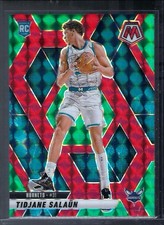 2024-25 Mosaic Tidjane Salaun #241 Red Green Mosaic Prizm RC Charlotte Hornets