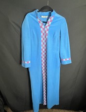 Vintage Sears At Home Wear Blue Patio Robe size S/M