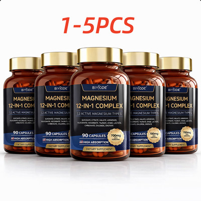1-5X Magnesium 1 12 in Complex - Glycinate Citrate Malate Taurate Daily Support