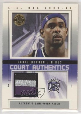 2004 E-XL Court Authentics Numbered to 50 4/50 Chris Webber #CA-CW Patch HOF 1j6