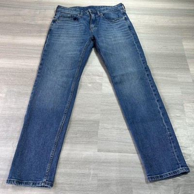 True Classic Jeans Mens 31x30 Blue Slim Stretch Denim Medium Wash Pants