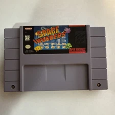 Space Invaders Super Nintendo SNES Video Game Cart Tested Authentic AA