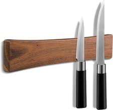 16 Inch Magnetic Knife Holder for Wall, Solid Acacia Wood Knife Magnetic Strip