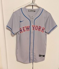 Nike New York Mets Jacob Degrom Jersey Youth Size M 10/12 Road Gray MLB