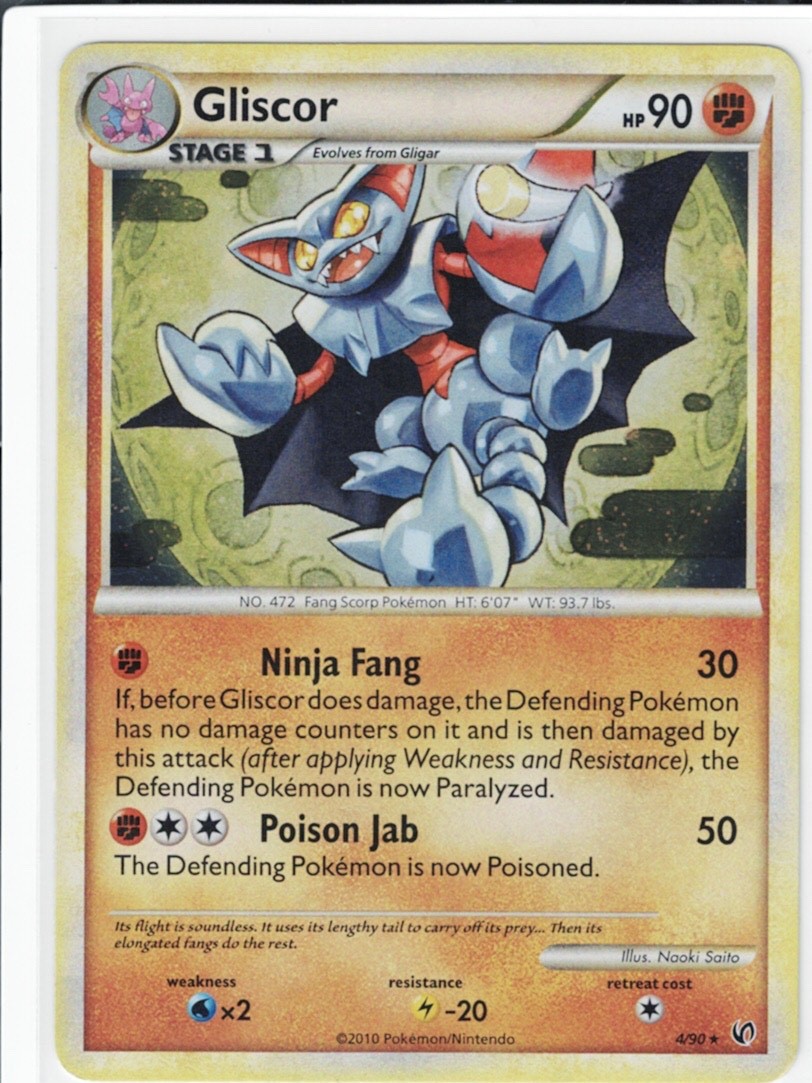 Gliscor 4/90 – Holo Rare – Undaunted – LP (Lightly Played) – Pokémon TCG