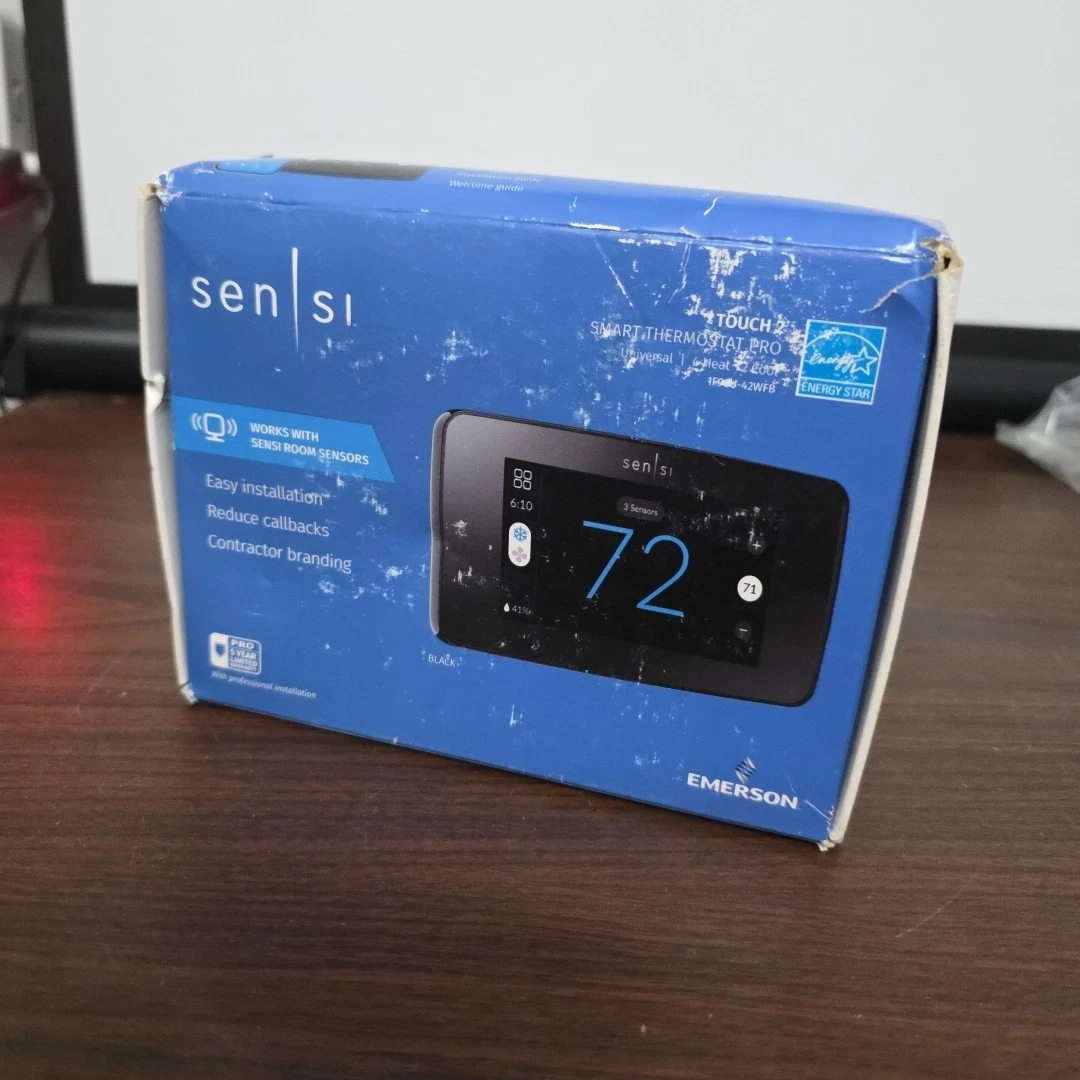 White Rodgers 1F96U-42WFB Sensi Touch 2 Smart Thermostat, Black - Q