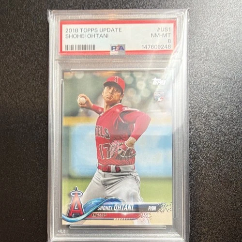 2018 Topps Update Shohei Ohtani US1 Rookie PSA 8 Los Angeles Angels Red Jersey