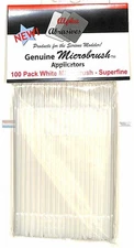 APA1353 Alpha Abrasives Microbrush Applicators - White - SuperFine - 100 pack