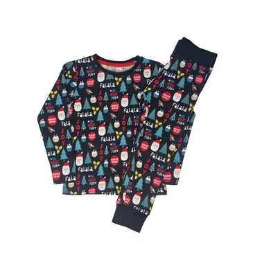 TOKYO LAUNDRY Christmas Pyjamas PJs Boys Girls Set 3-10 Years NEW Cotton Black