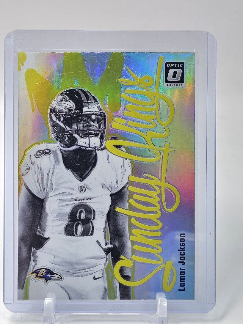 LAMAR JACKSON 2024 DONRUSS OPTIC SUNDAY KINGS HOLO PRIZM SP Q5690