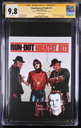 Department of Truth #12 Suayan Variant Cover B Signed/Sketch Suayan CGC 9.8