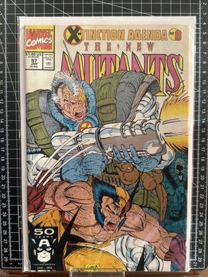 New Mutants #97 Marvel Comics 1991 Rob Liefeld - Cable & Wolverine cover